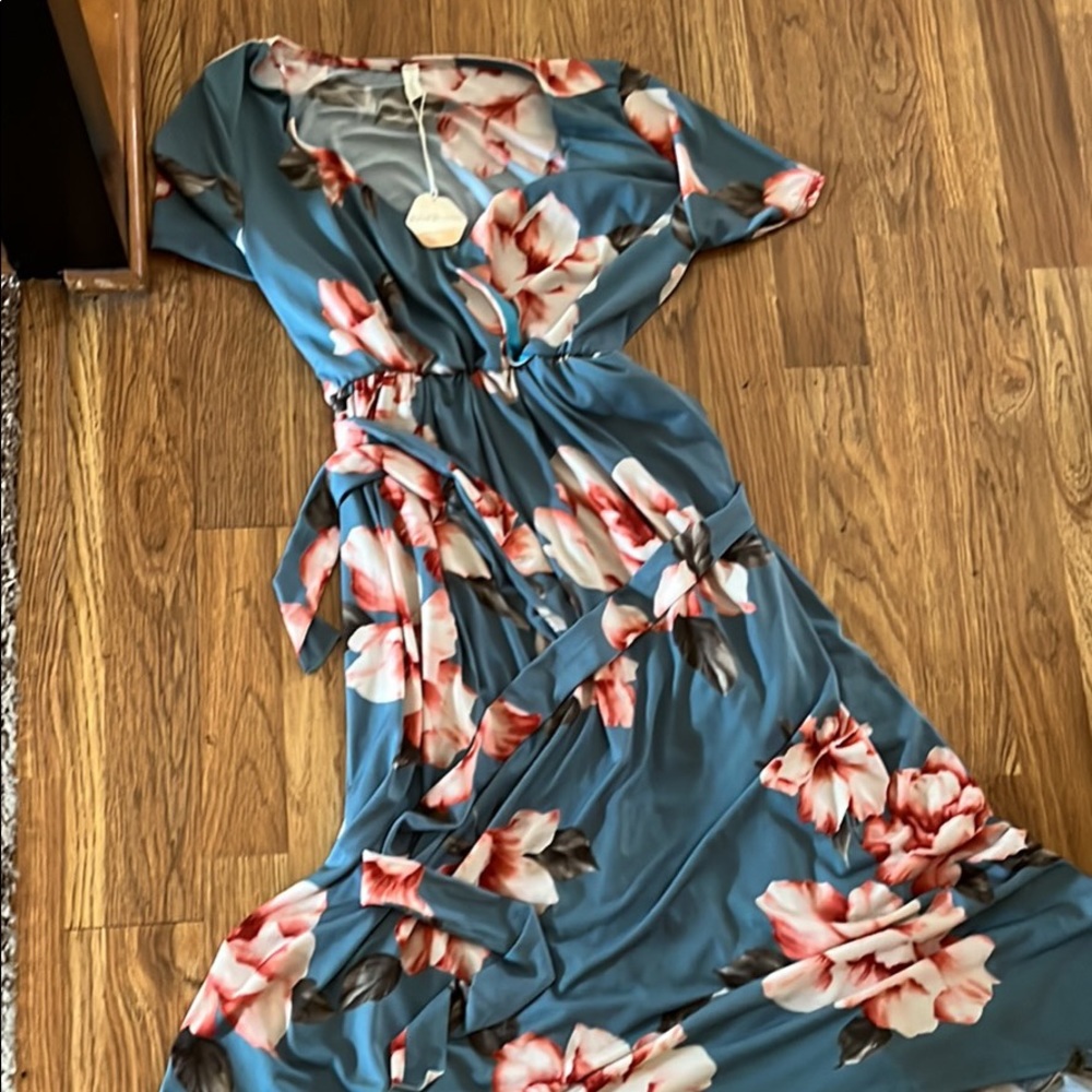 Pink blush maternity dress